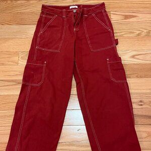 GARAGE Y2K Wide Leg Red Baggy Jeans